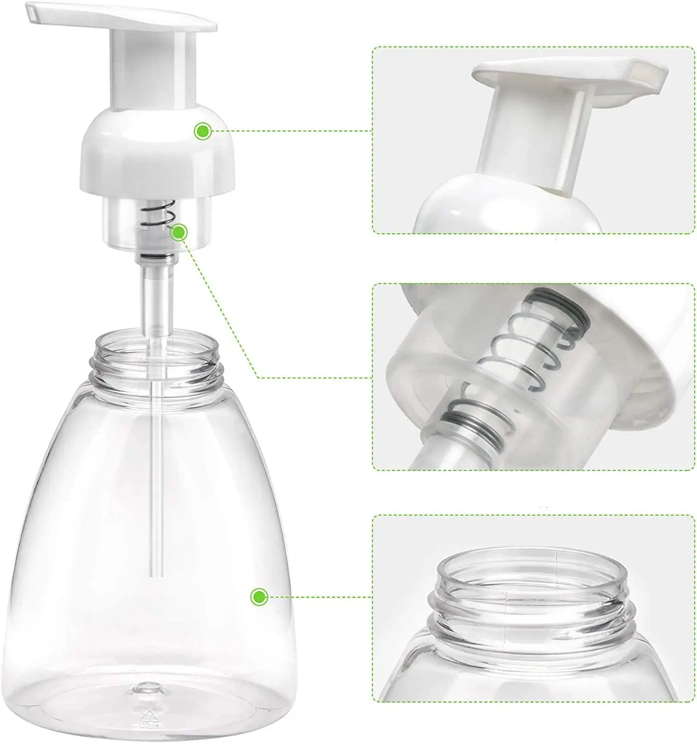 1 шт. Прозрачная пена для бутылки 250 мл Дозатор для жидкости Муссы Жидкое шампунь Лосьон Гель для душа Пенные бутылки включены.