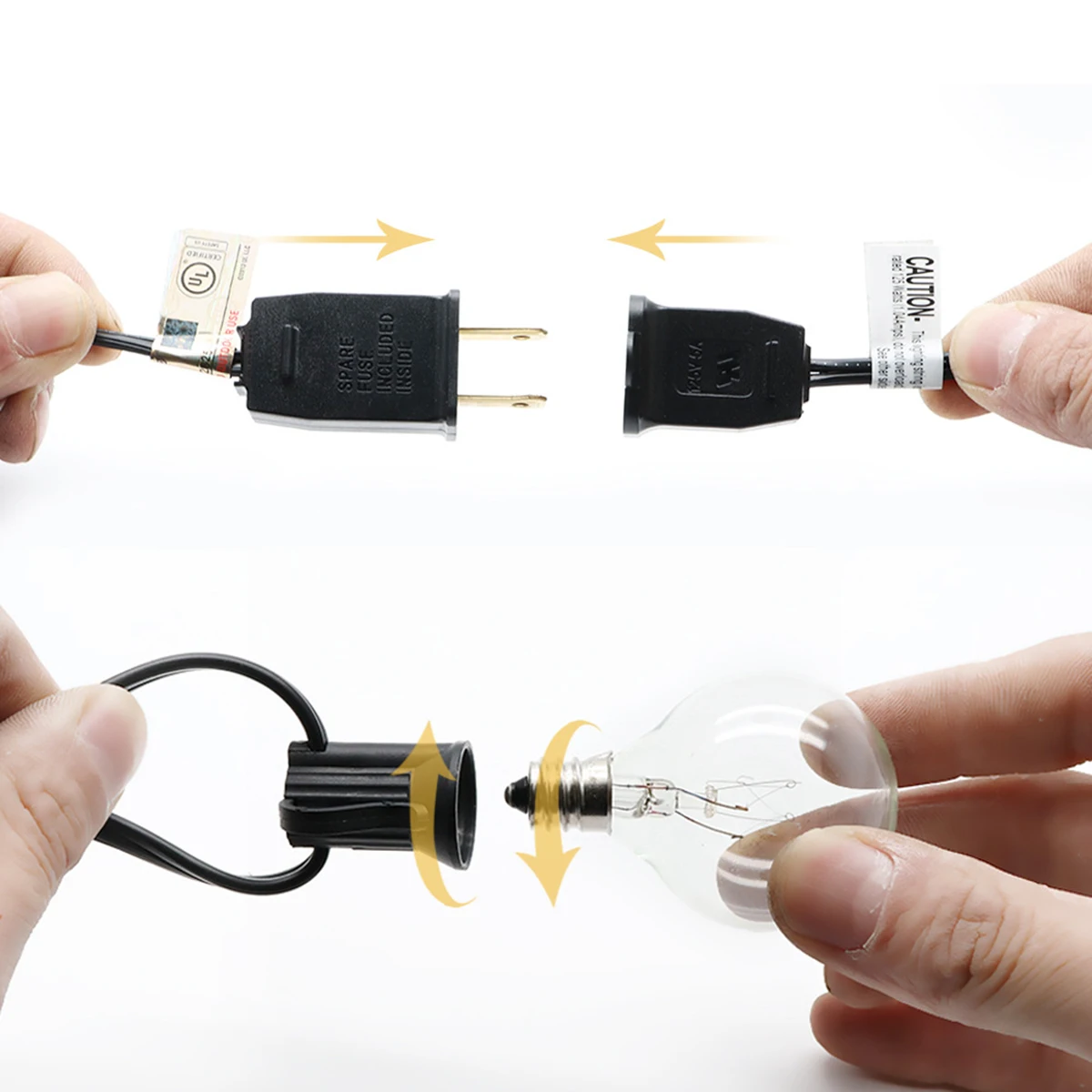 Светодиодный садовый светильник G40 25 футов лампа строка с круглыми лампочками