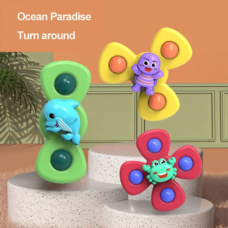 Для новорожденных Детские присоски вращающийся цветы игрушки для ванной с