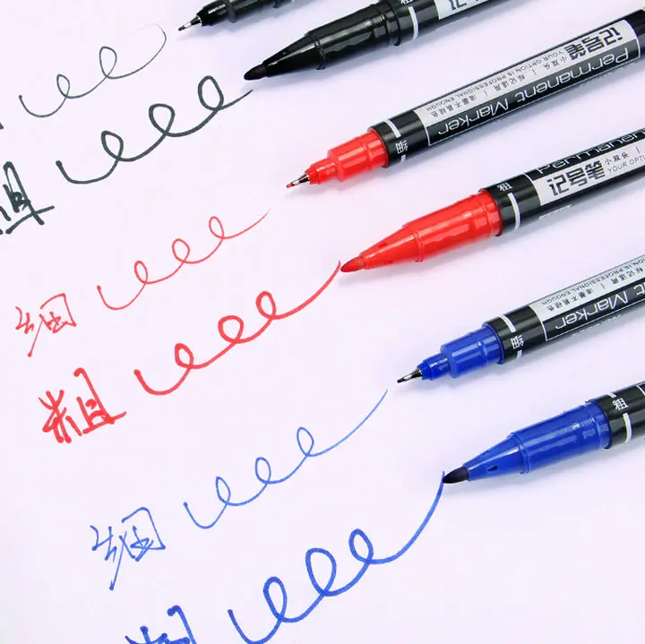 12 шт./лот Перманентный маркер с наконечником водонепроницаемый масляными