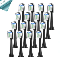 16pcs soocas x3 x1 toothbrush heads with cap for xiaomi mijia sonic electric ultrasonic 3d high density electric