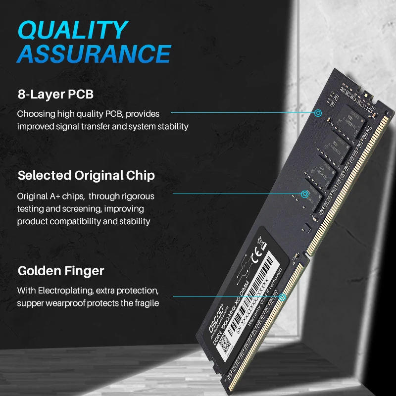 Оперативная память OSCOO DDR4 2666 МГц 2400 4 ГБ 8 16 настольный DDR Udimm | Компьютеры и офис