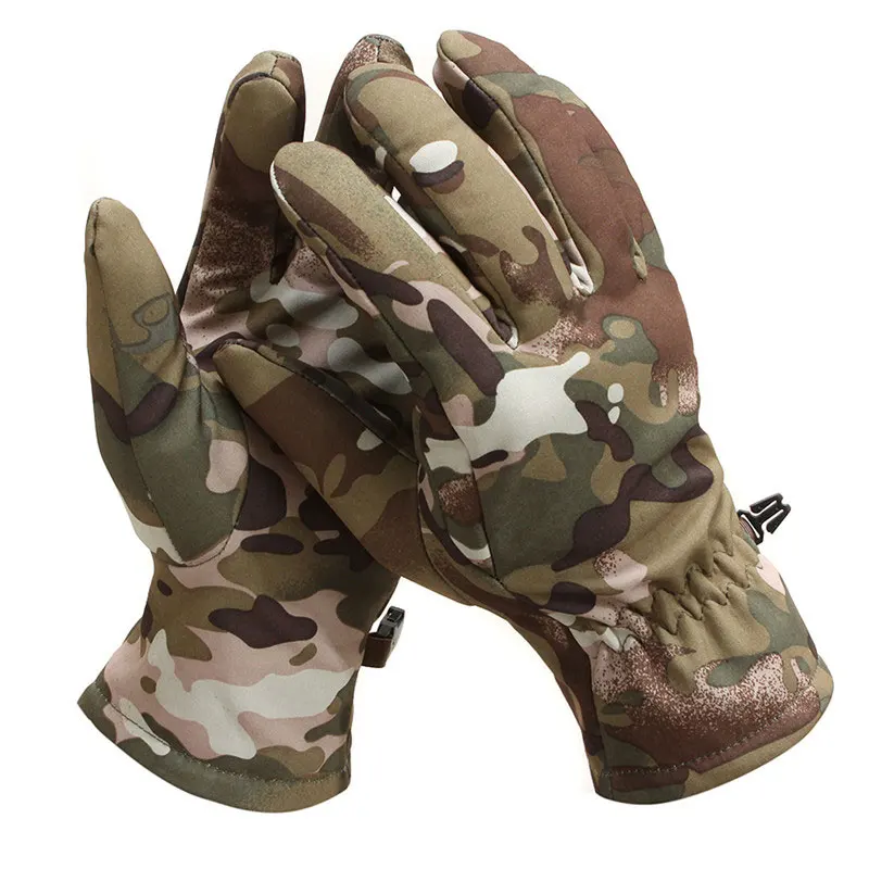 Тактические перчатки армейские военные акулы кожа мягкая оболочка камуфляж