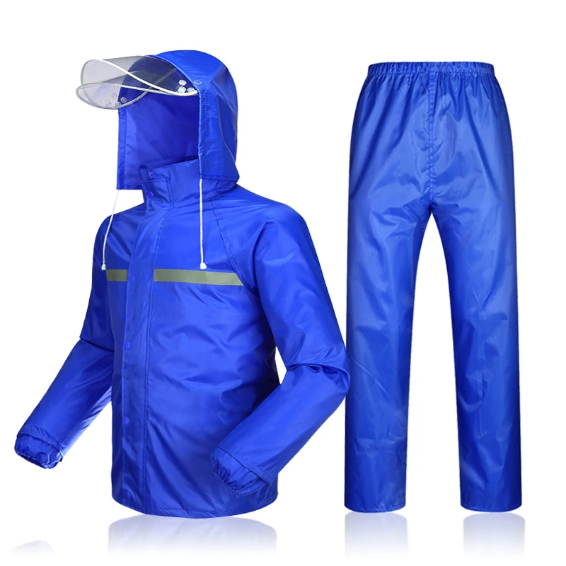 Motorcycle Men Raincoat Pants Raincoat Jacket Set Waterproof Thick Waterproof Travel Stylish Capa De Chuva Moto Rain Gear JJ enlarge