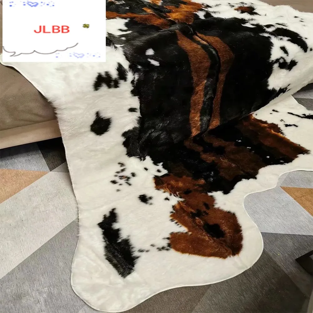 

Cow Style Carpets For Living Room Bedroom Kid Room Rugs Home Carpet Floor Door Mat Decor Imitation leather Fashion Area Rugs Mat