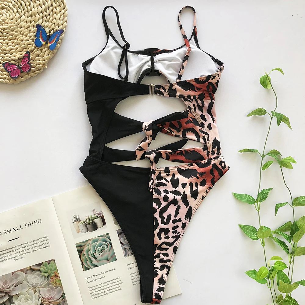 Купальник OMKAGI женский цельный бандажный купальник в стиле пэчворк пикантное