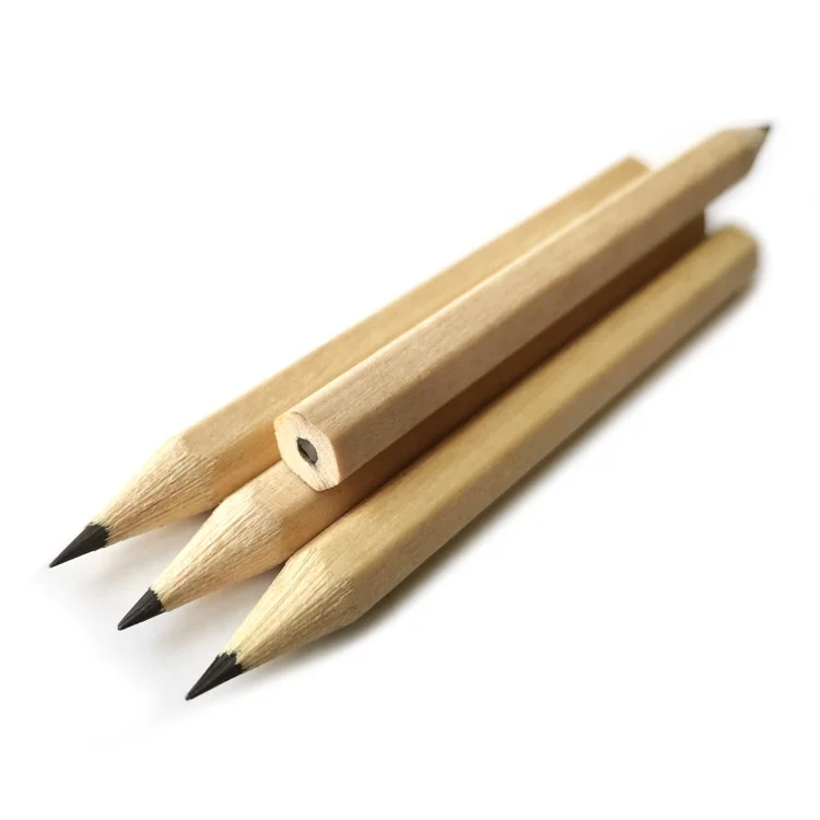 

Cheap 3.5" Hexagonal Mini Natural Wooden Golf HB Lead Writing Pencil for Kids