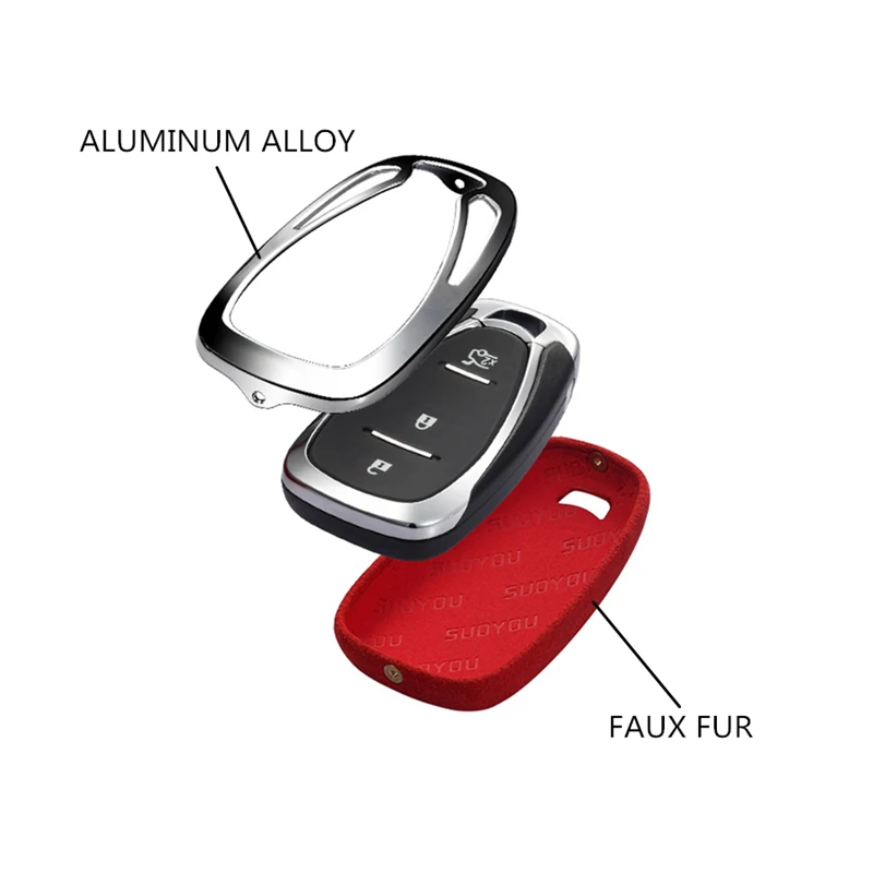 

For Chevrolet cruze spark camaro Volt Bolt Trax Malibu Aveo Opel Astra Corsa Meriva Zafira Antara J Faux Flip fur Car Key case