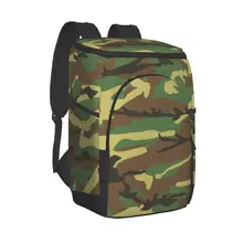 Refrigerator Bag Camouflage Soft Large Insulated Cooler Backpack Thermal Fridge Travel Beach Beer Bag