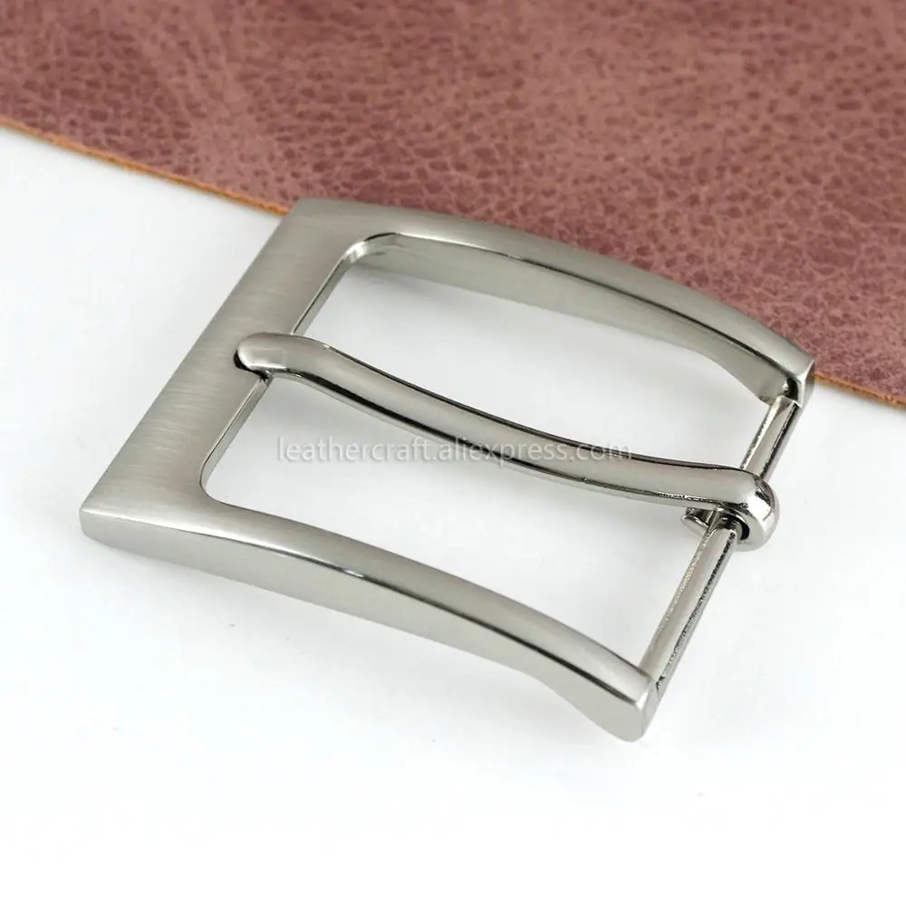 1pcs Metal Brushed 3.5cm Belt Buckle Casual Silver End Bar Single Pin Leather Craft Webbing fit for 32-33mm belt | Дом и сад
