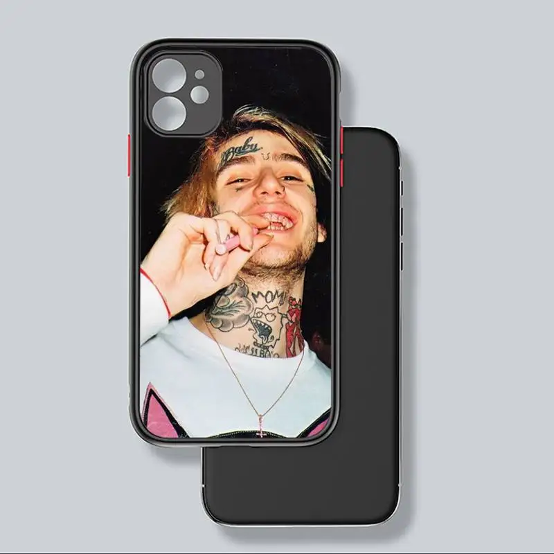 

Lil Peep rap singer Phone Case For iphone 12 11 8 7 plus mini x xs xr pro max matte transparent cover