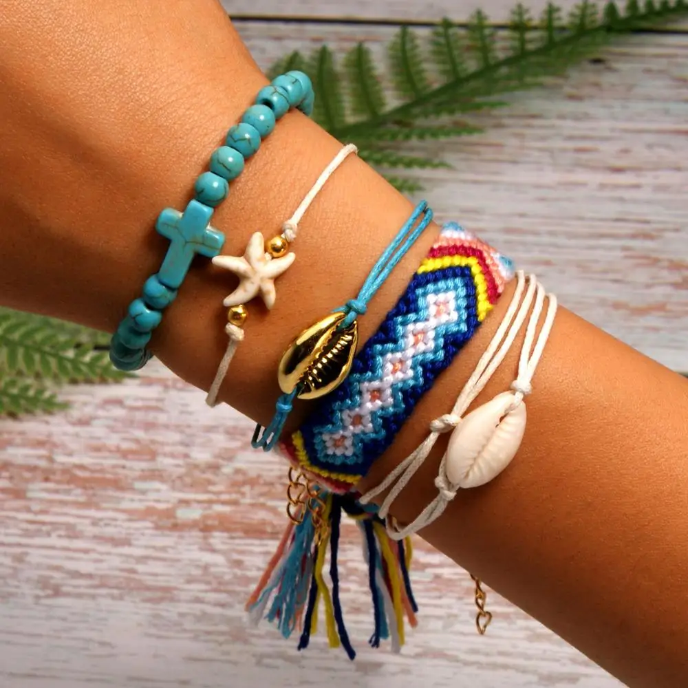 BRAVEKISS 22 Цвета Vsco оболочки браслеты "Joyas" Комплект для друзья ручной river dale Boho Femme Богемные аксессуары BPB0517 - Окраска металла: 3