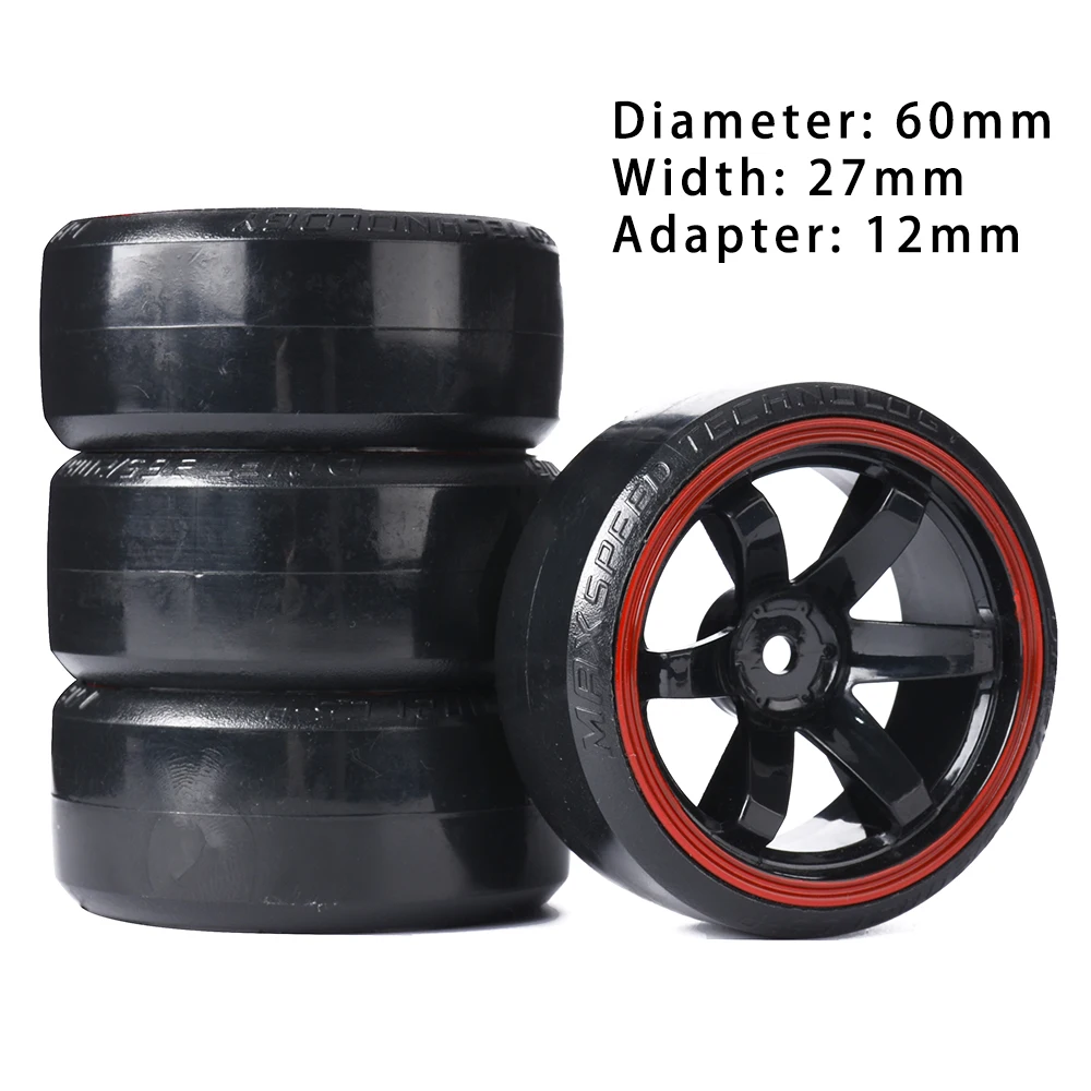 Шины для радиоуправляемого автомобиля гладкие шины дрифта жесткие черные колеса