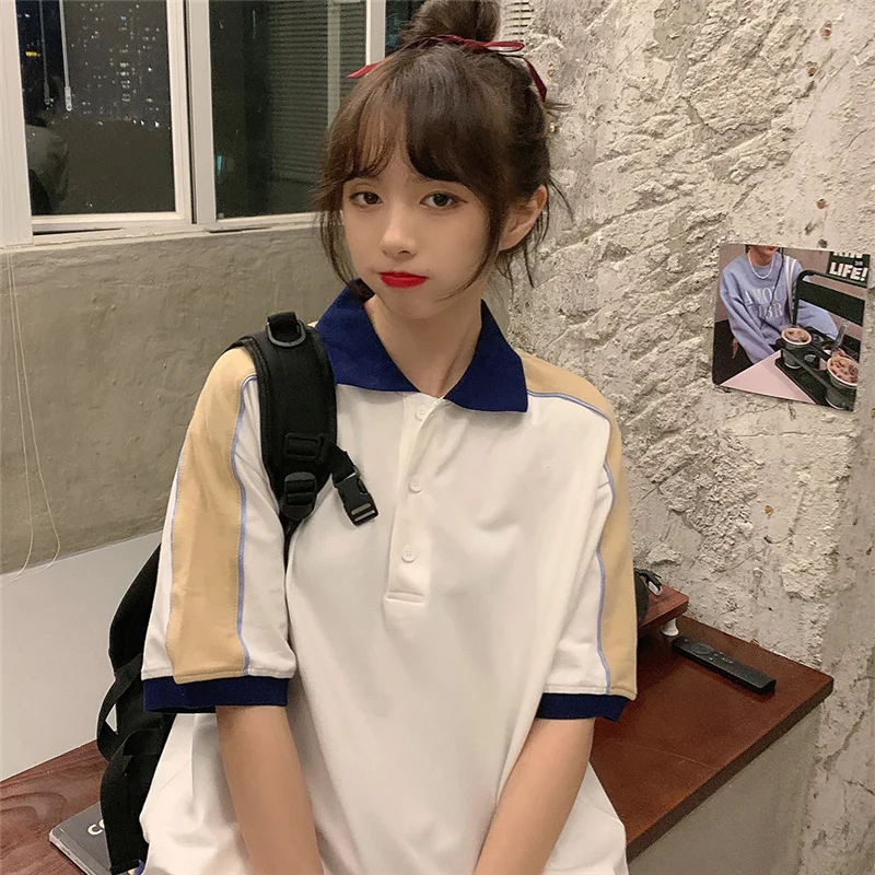 Футболка Maxxo в Корейском стиле для колледжа женские топы с принтом одежда