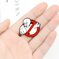 movie ghostbusters creative brooch pins metal broches for men women badge pines metalicos brosche accessories