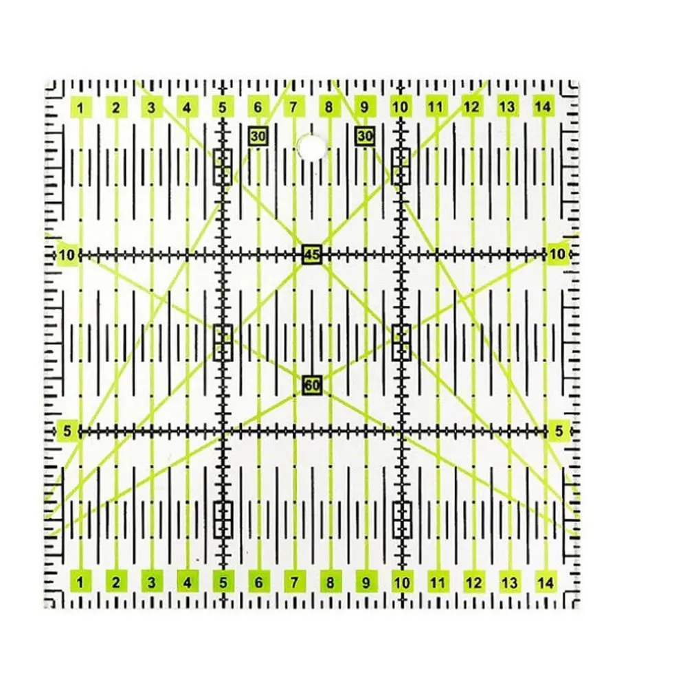 

Hot 15*15 Cm Transparent Quilting Sewing Patchwork Ruler Home Art Cutting Tool Tailor Craft DIY Sewing Measuring Stationar