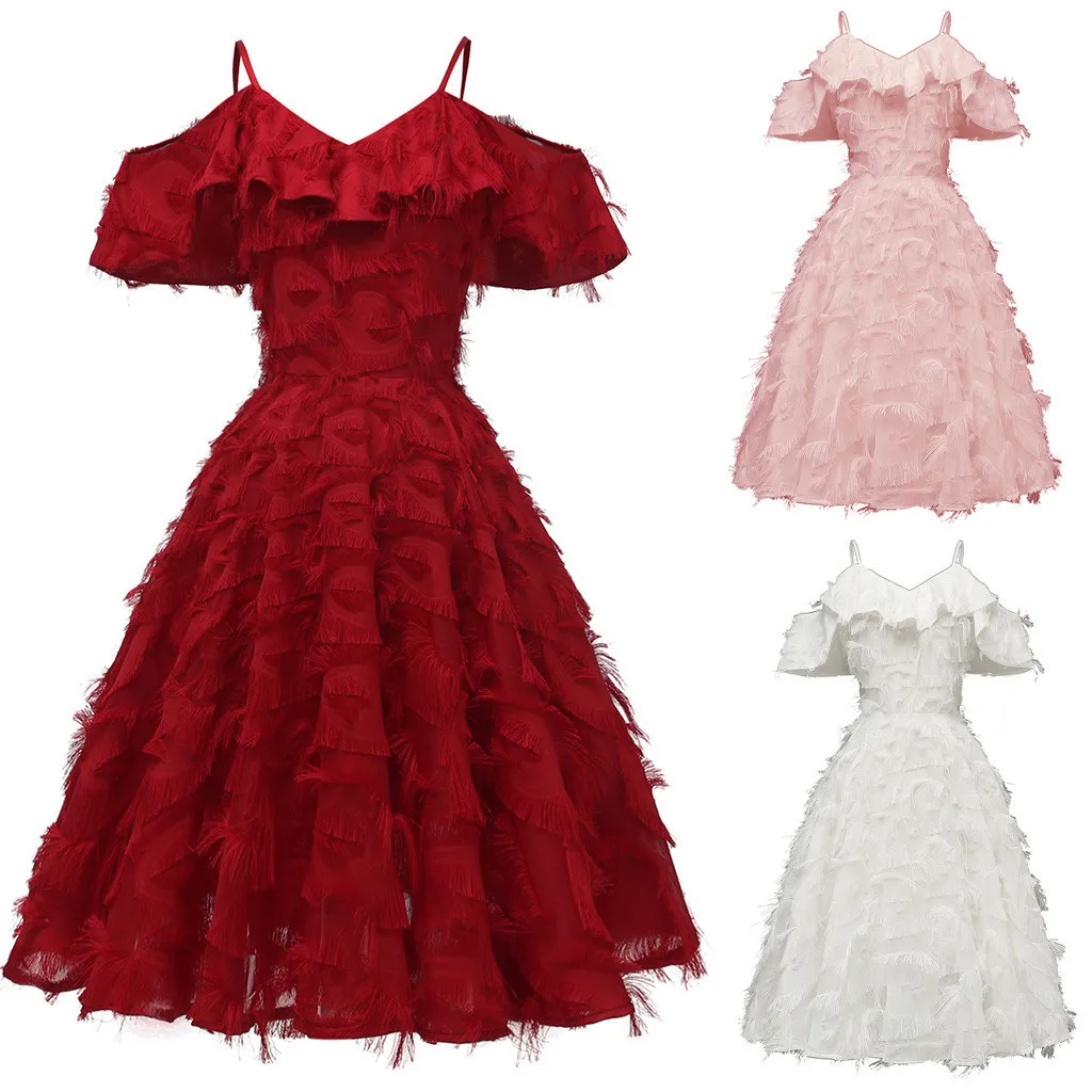 Женское элегантное ТРАПЕЦИЕВИДНОЕ ПЛАТЬЕ 2019 сексуальное женское винтажное