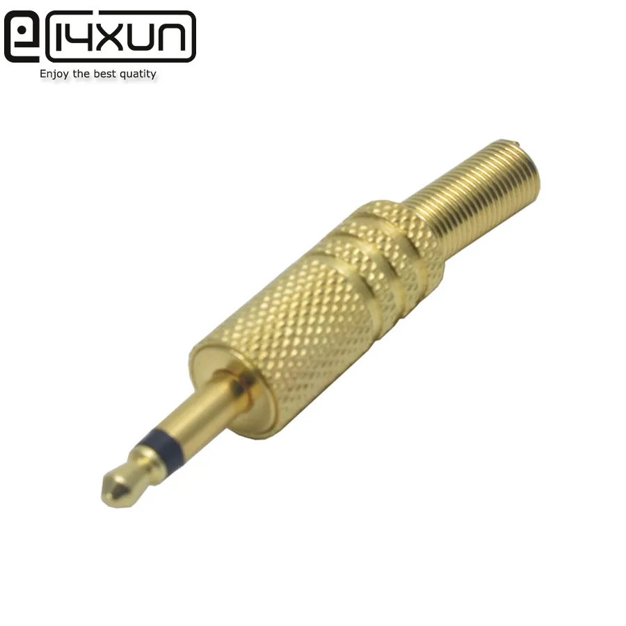 1 шт. цвета: золотистый замена 3 5 мм 2 полюс Мужской ремонт наушников аудио разъем