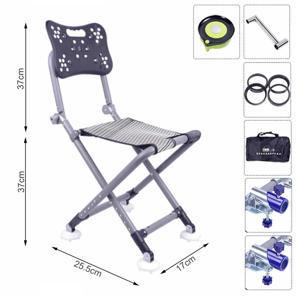 en Ucuz Balıkçılık Sandalye Açık Katlanır Sandalye Ayak Sürükle Geri çekilebilir Taşınabilir Sandalye Kamp Için Seyahat Plaj Piknik Festivali Yürüyüş