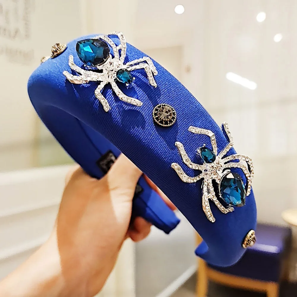 Женский обруч для волос в стиле панк роскошная повязка на голову с кристаллами и