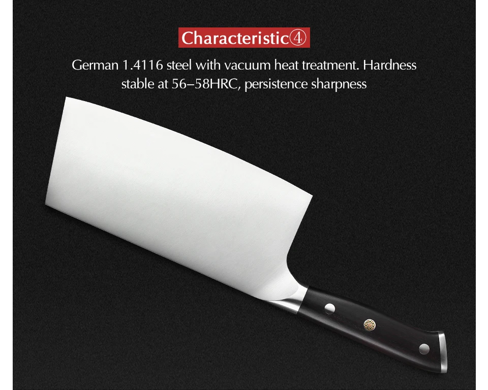 XINZUO " дюймовый нож для мяса, немецкая 1,4116 нержавеющая сталь с черной ручкой, кухонные ножи для шеф-повара, фирменные кухонные инструменты