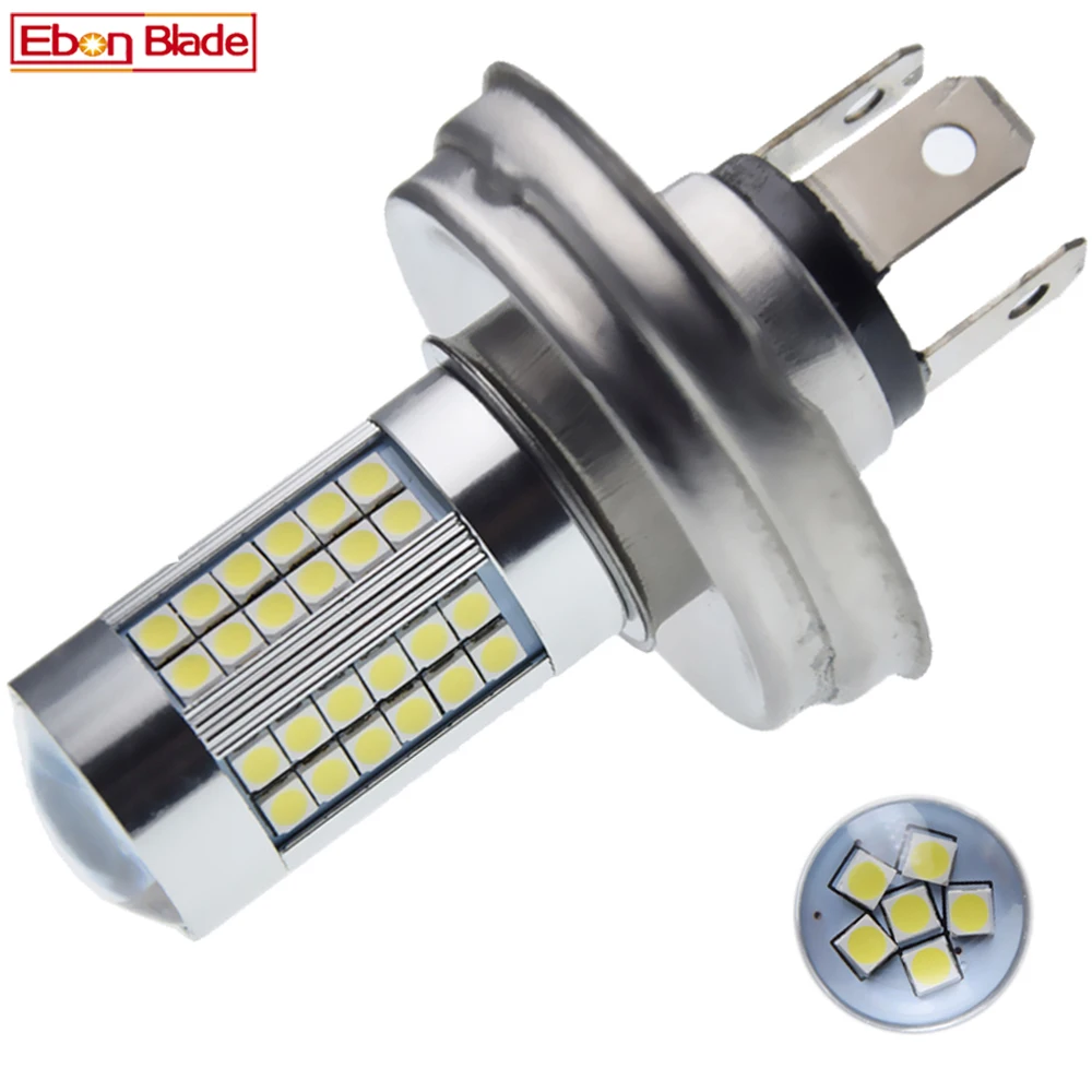 

1Pcs P45t R2/2428 Motorcycle Car LED Headlight Light Bulb 66SMD 6V 12V 10-30V DC Hi/Lo Moto Scooter Moped White Front Head Lamps