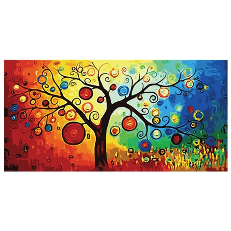 Абстрактный деньги дерево холст для живописи украшение на стену живопись маслом