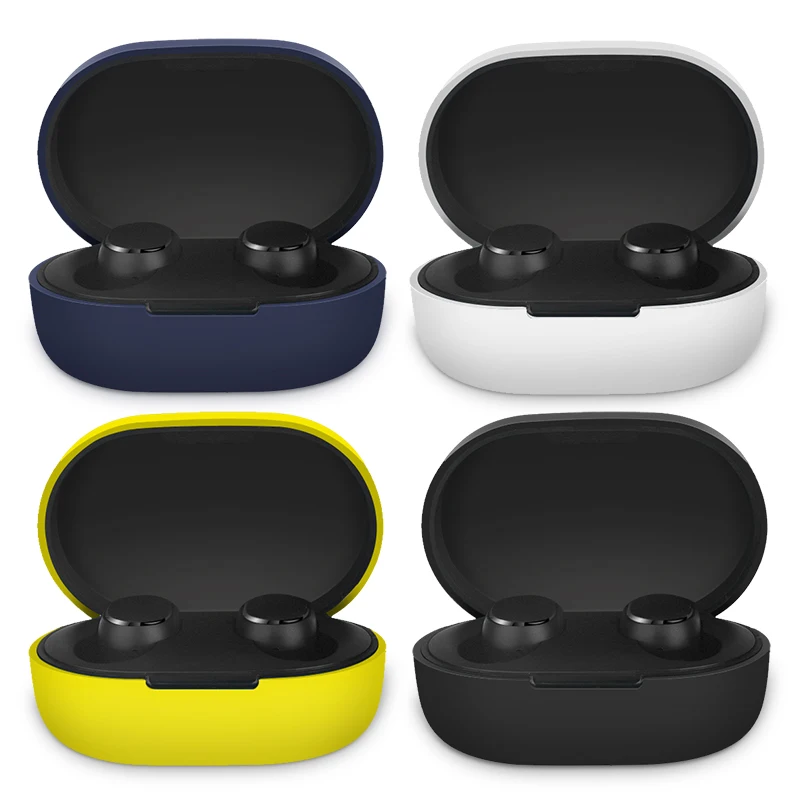 Силиконовый чехол для наушников для xiaomi Redmi AirDots беспроводной Bluetooth чехол s Redmi Airdots TWS аксессуары для наушников Нескользящие