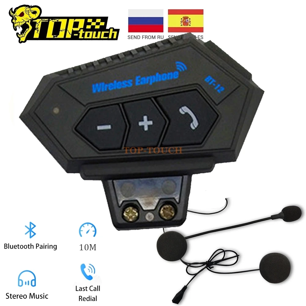 

Motorcycle Intercom 5.0 Helmet Headset Bluetooth Intercom Microphone Earphone Bluetooth 5.0 Moto Wireless Headphones MP3 Speaker