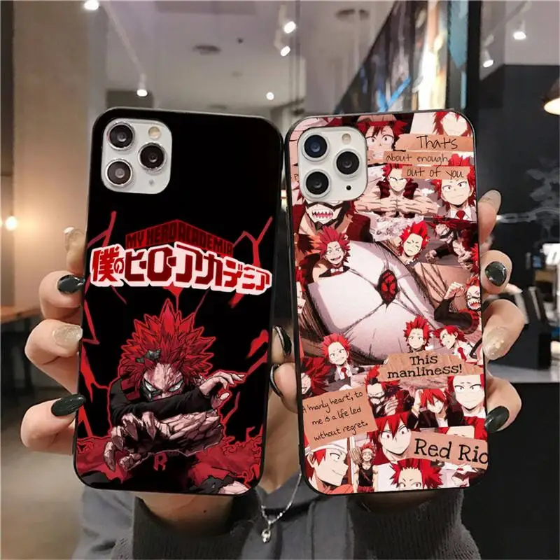 

Eijiro Kirishima Red Riot anime Phone Case for iphone 12 pro max mini 11 pro XS MAX 8 7 6 6S Plus X 5S SE 2020 XR case