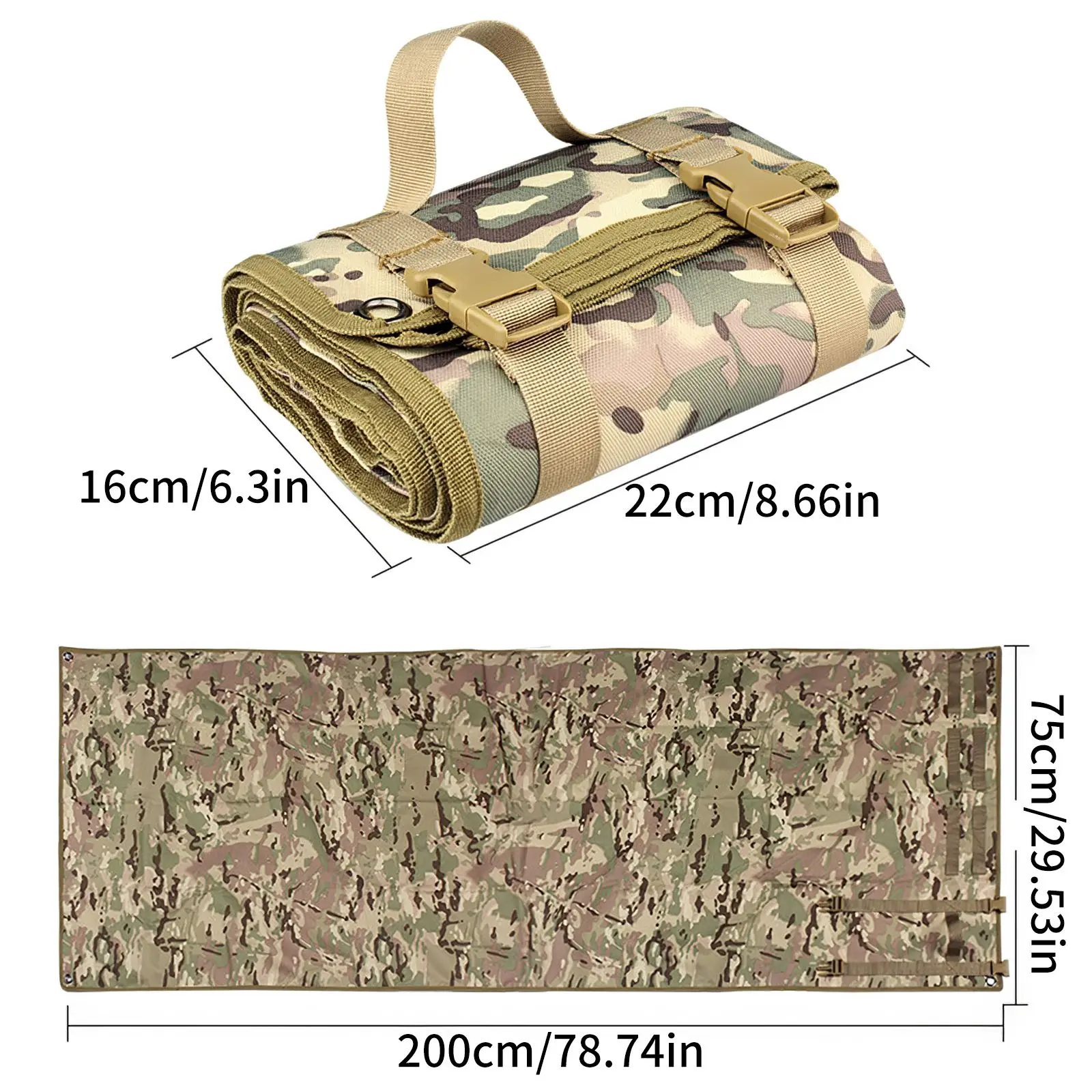 

Durable Shooting Mat Roll-Up Non Slip Waterproof Outdoor Hunting Camping Mat Travelling Easy Carrying Foldable Pad Cloth