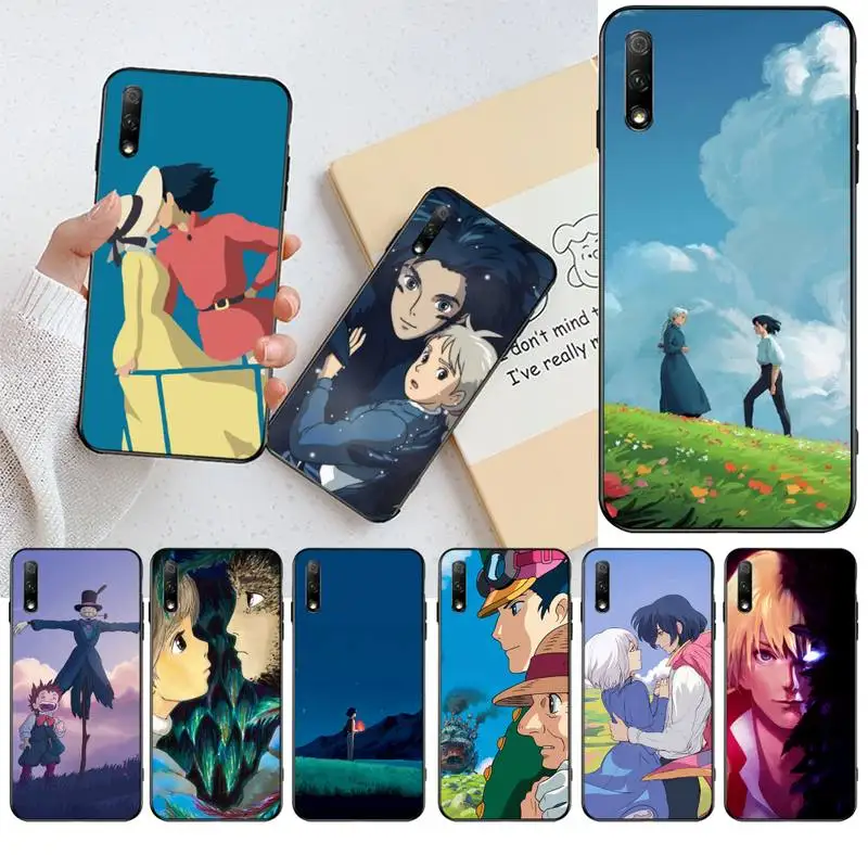 

YJZFDYRM Howl's Howls Moving Castle DIY Painted Bling Phone Case for Huawei Honor 30 20 10 9 8 8x 8c v30 Lite view pro