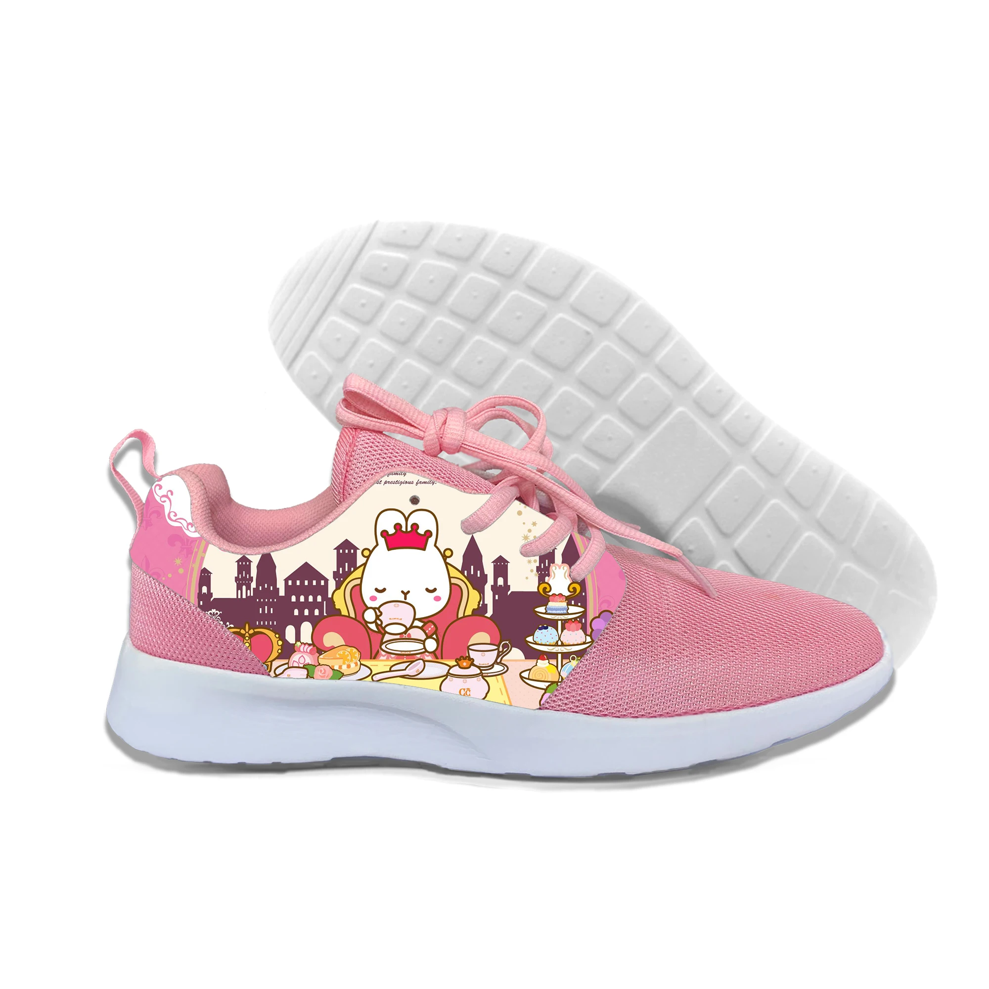 

Мужские кроссовки для бега LADYCC с мультяшной графикой, сетчатые вязаные спортивные туфли, легкие дышащие кроссовки