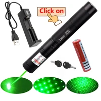 high power laser pointer 303 rechargeable usb military burning pen powerful green laser sight adjustable focus 8 in 1 laser