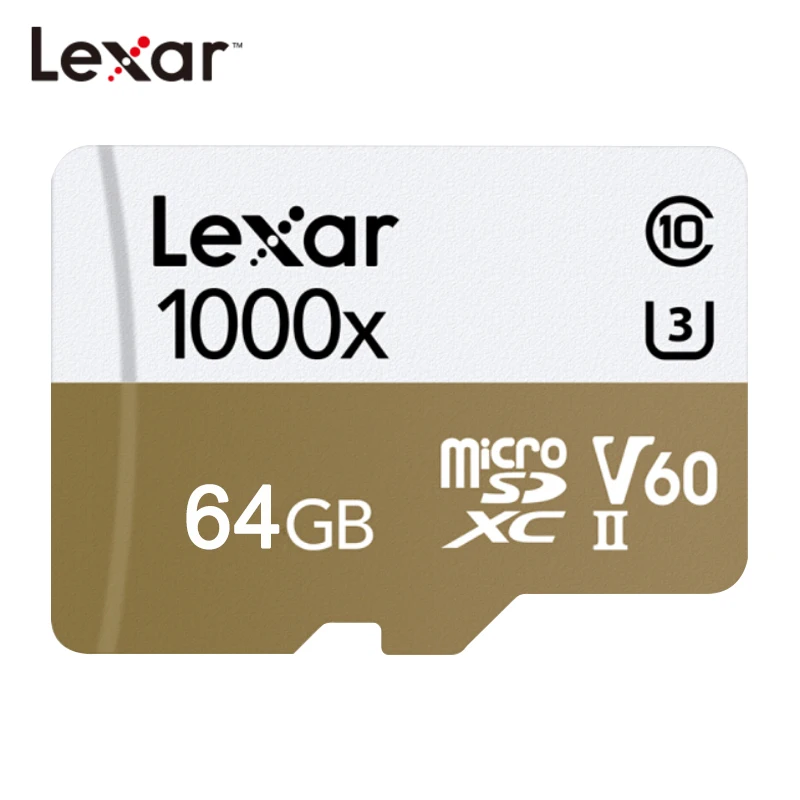 Lexar карты памяти 32 Гб 64 Гб 256 1000x Micro SD 150 МБ/с. C10 устройство для считывания с tf-карт для Камера