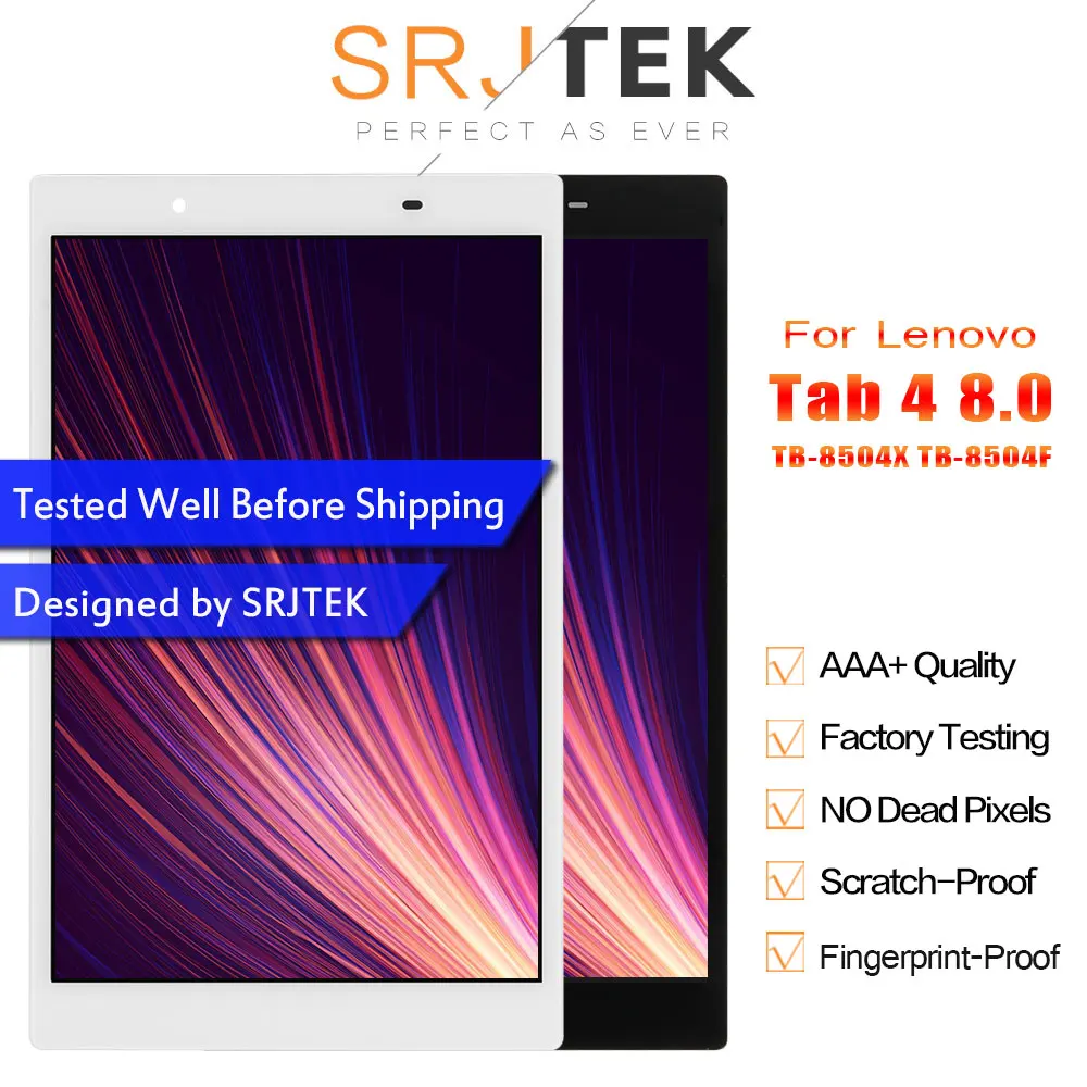 

Srjtek For Lenovo Tab 4 8.0 8504 TB-8504X TB-8504F Tablet PC Touch Screen Digitizer LCD Display Matrix Panel Assembly Parts