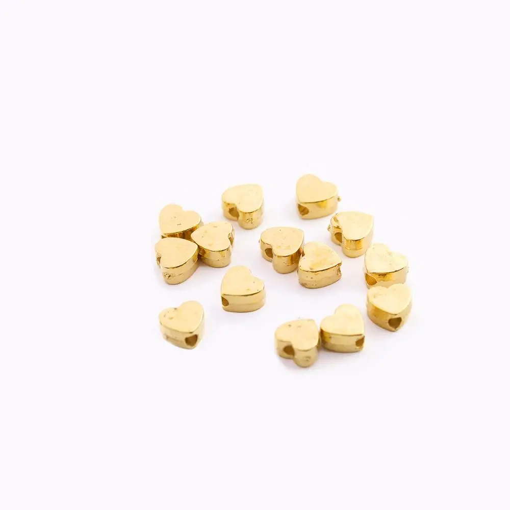 gold 4.5X5mm 200 шт/партия 6*6 мм Внутреннее отверстие 1 мм CCB Золото Серебро Цвет разделитель для бусин в виде звездочки рондели для бусин бусины DIY ювелирных изделий - Color: gold 4.5X5mm