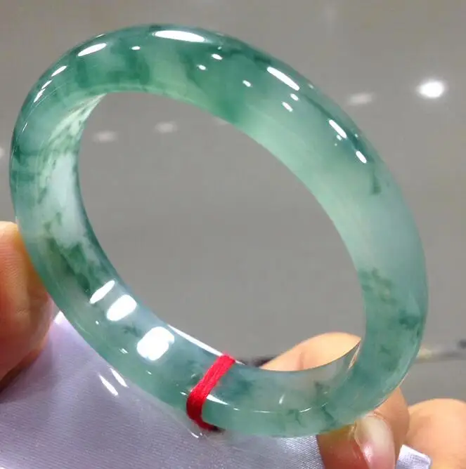 Подлинный мерцающий синий цветок плавающий браслет из нефрита для дома и