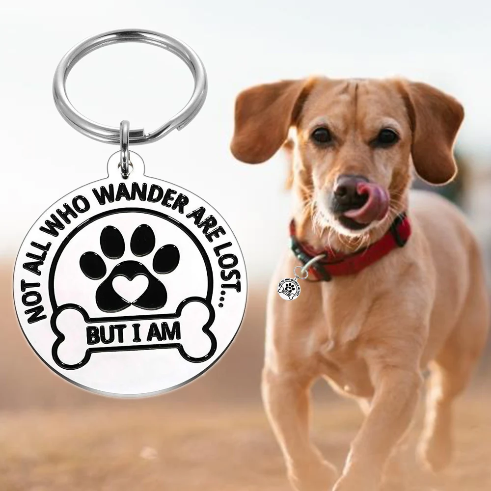 

Personalized Pet Dog Anti Lost Collar ID Tag Engraved Pet ID Name Address for Cat Puppy Dog Tag Pendant Keyring Pets Accessories