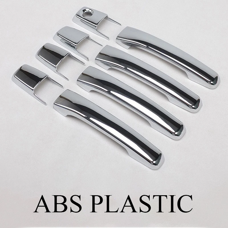 ABS set for handles Хромированные накладки и чашки на ручки открывания дверей для Mitsubishi Pajero IV Мицубиси Паджеро 4 2007- года - Название цвета: ABS set for handles