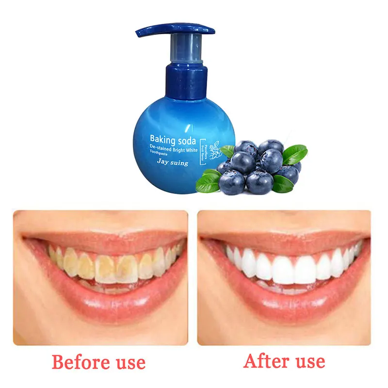 Пищевая Сода пуш-типа фруктовая зубная паста удаление пятен Зубы отбеливатель