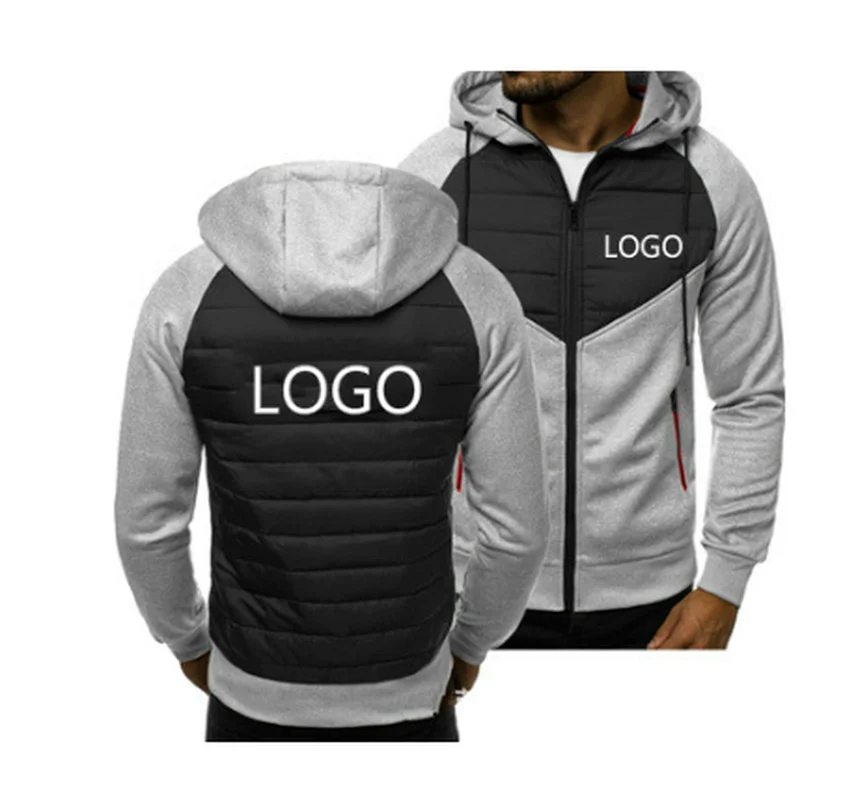 

2021 new men's Hoodie custom logo spring and autumn jacket casual Sweatshirt long sleeve zipper Hoodie 3212