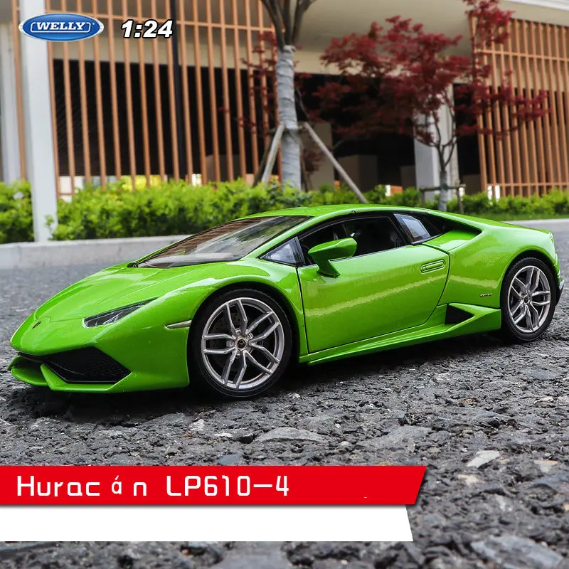 LP610-4 welly 1:24 Lamborghini LP700 car alloy car model simulation car decoration collection gift toy Die casting model boy toy - Color: LP610-4