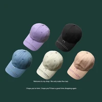 small letters embroidered cap female ins simple all match baseball cap street shade cap