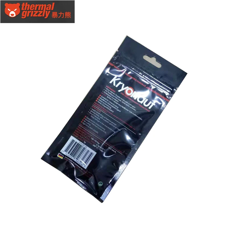 Тепловая смазка Grizzly 12,5 W/m. k Kryonaut для cpu gpu водяная охлаждающая штукатурка для радиатора кулер kryonaut 1g