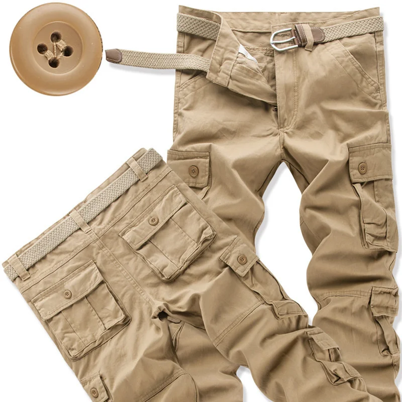 

Brand Cargo Pants Men Multi-Pocket Military Overalls Male Outdoors Plus Size Trousers Cotton Tactical Pants Pantalones Hombre