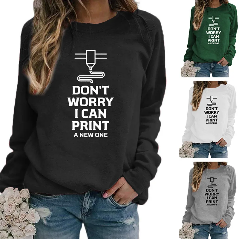 

Женская толстовка с капюшоном, худи с принтом, Женская флисовая Свободная Толстовка с длинным рукавом и круглым вырезом, пуловеры для девоч...