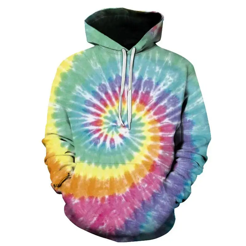 

New colorful vertigo art 3D sweatshirt unisex hoodie coat loose top psychedelic whirlpool jacket