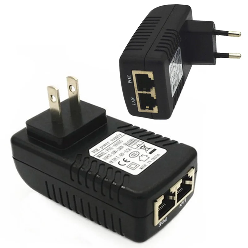 CCTV 48 V 0.5A POE Wall Plug Poe Injector Ethernet Adapter Converter Ip Camera Phone Power Supply US EU Dropship | Электроника