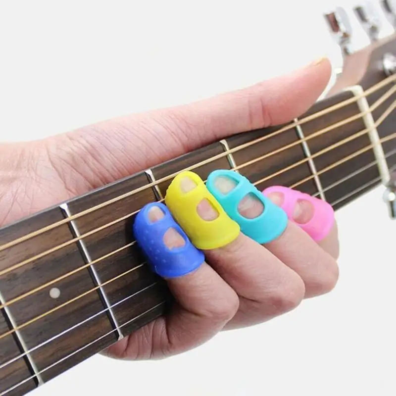 Новая Силиконовая защита для пальцев гитары набор тренировочная шапка